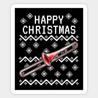 Trombone Ugly Christmas Trombonist Brass Musician Magnet